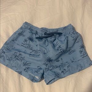 Zara Sky Blue Sailboat Print Shorts Bathing suit